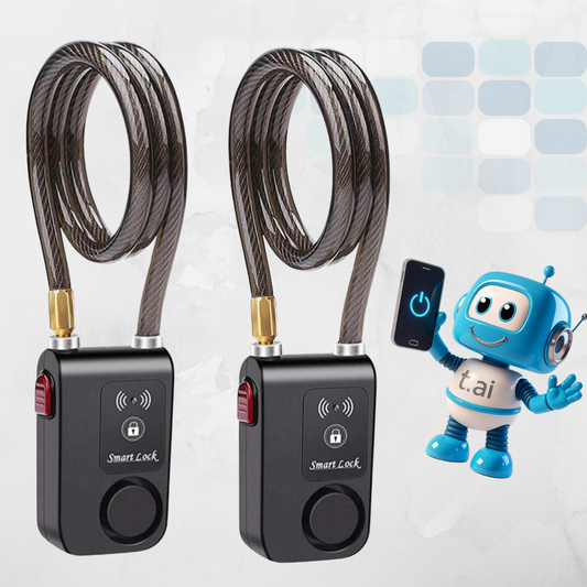 Bluetooth Smart Bike Lock with 110dB Alarm – Anti-Theft & Waterproof